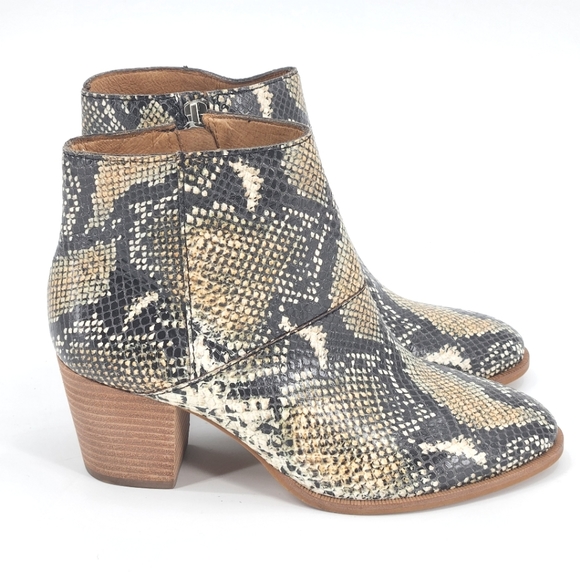 New Madewell Rosie Ankle Boots Booties in Snakeskin Embossed Leather 7, 8, 8.5 - Picture 2 of 12
